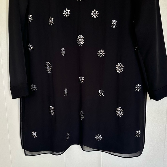 BCBGMAXAZRIA Dyanne Embellished Crystal Tunic Dress Black Small VPX61K22 - Picture 6 of 10